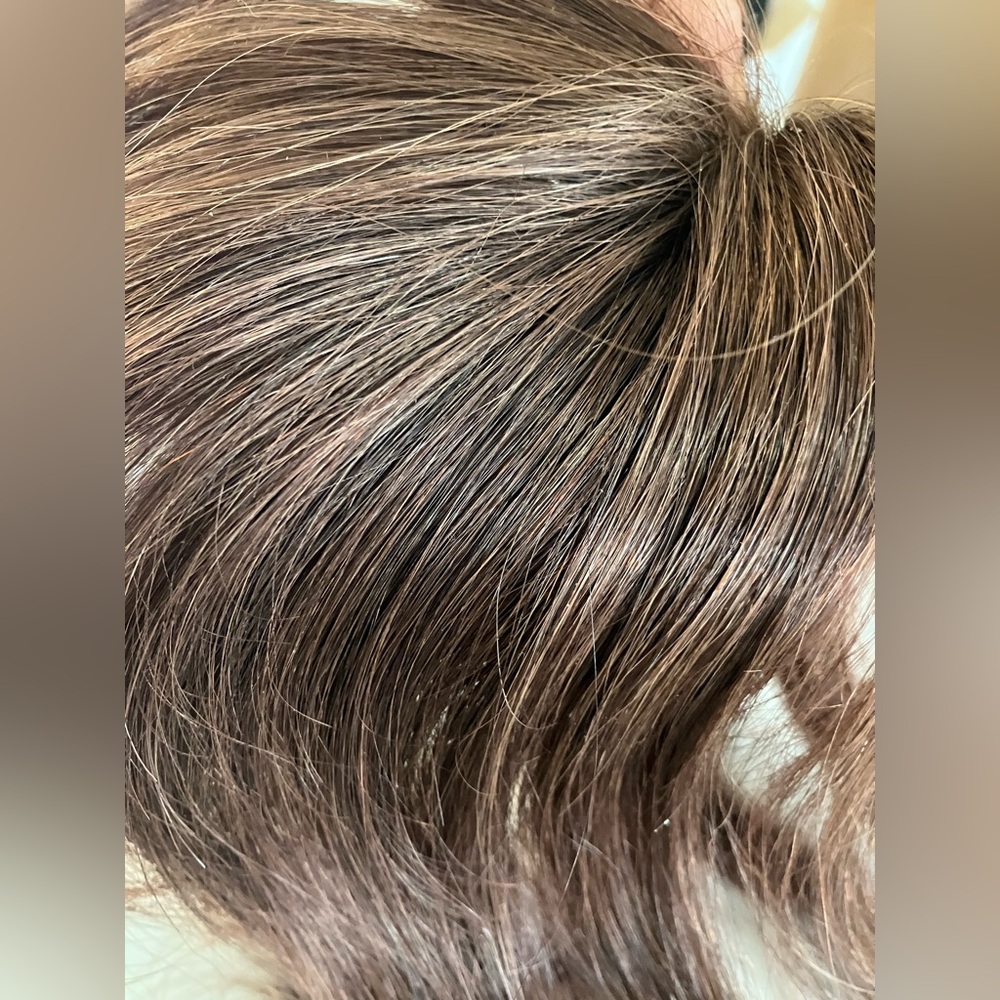 The Hair Shop 100% Human Hair Bang Piece Wig Hairpiece Red Redhead Ginger - Picture 6 of 7
